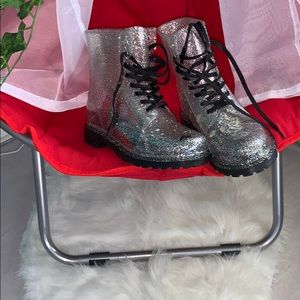 Clear Glitter booties